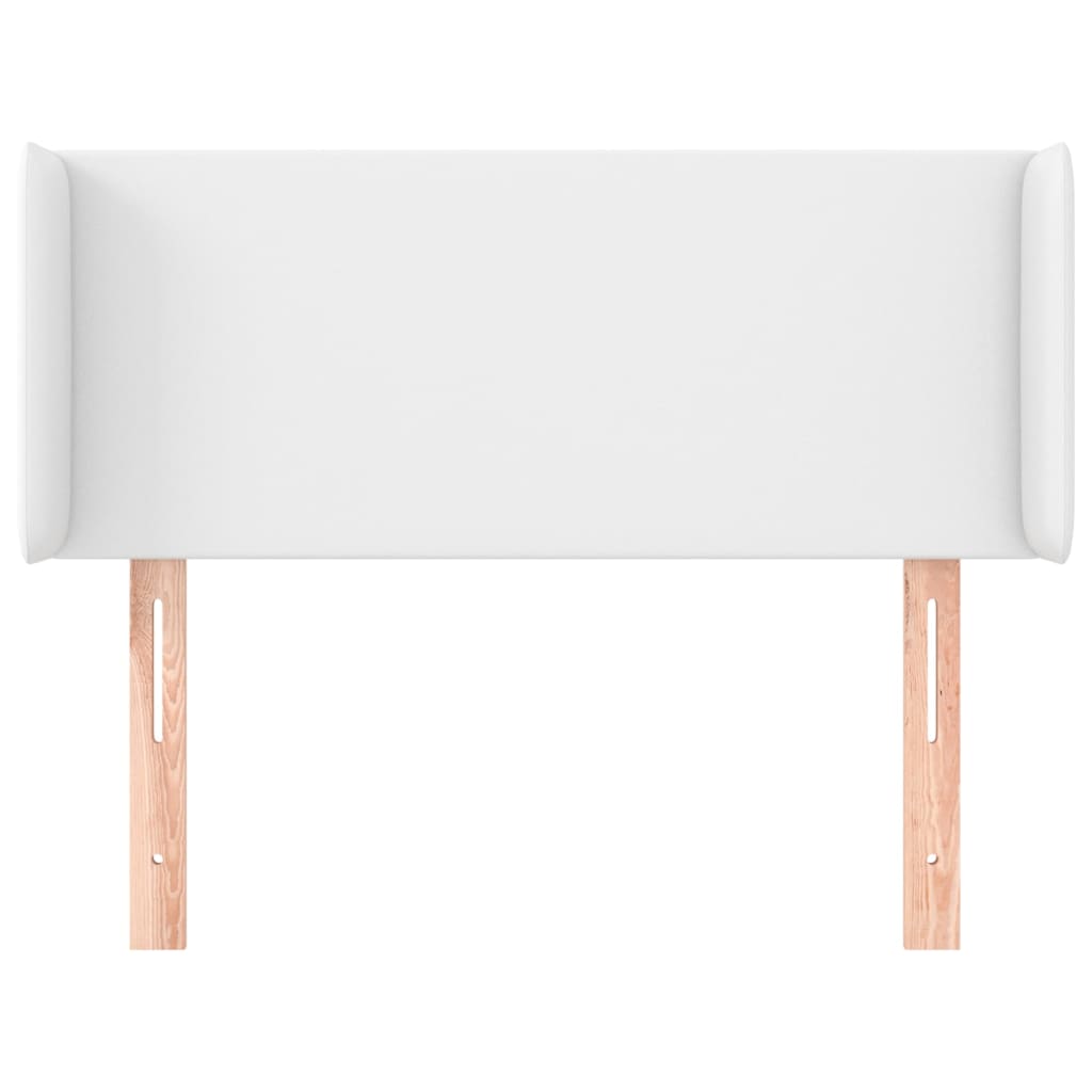 vidaXL Zagłówek uszak, biały, 83x16x78/88 cm, sztuczna skóra