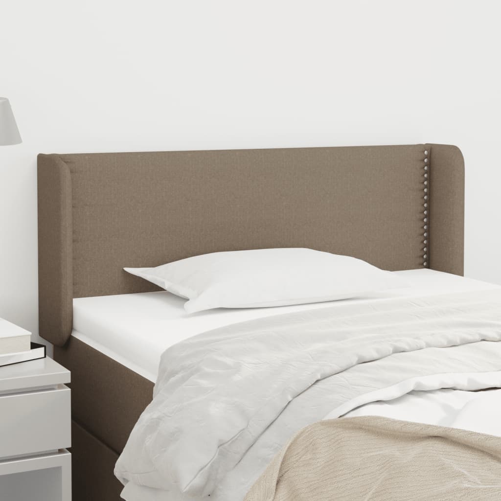 vidaXL Zagłówek uszak, taupe, 93x16x78/88 cm, tkanina
