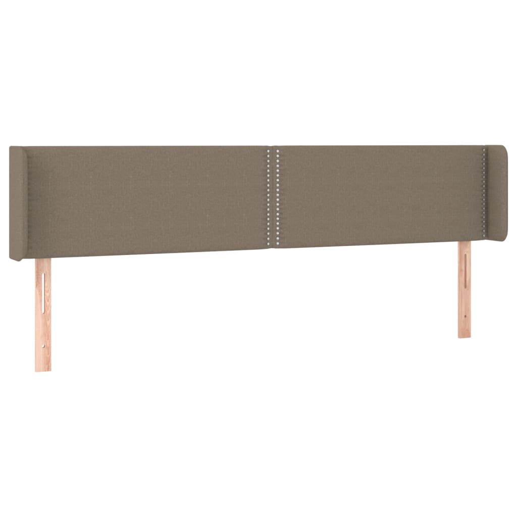 vidaXL Zagłówek uszak, taupe, 203x16x78/88 cm, tkanina