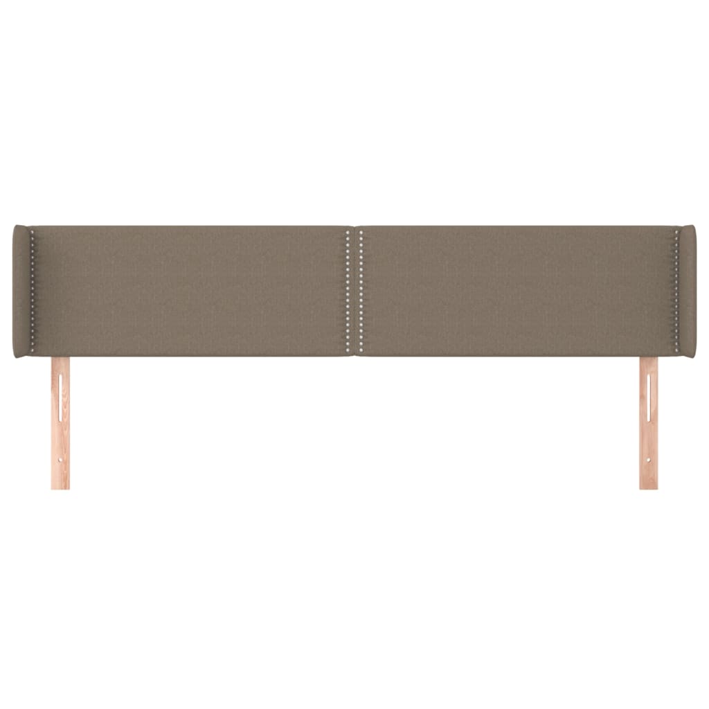 vidaXL Zagłówek uszak, taupe, 203x16x78/88 cm, tkanina