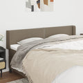 vidaXL Zagłówek uszak, taupe, 203x16x78/88 cm, tkanina