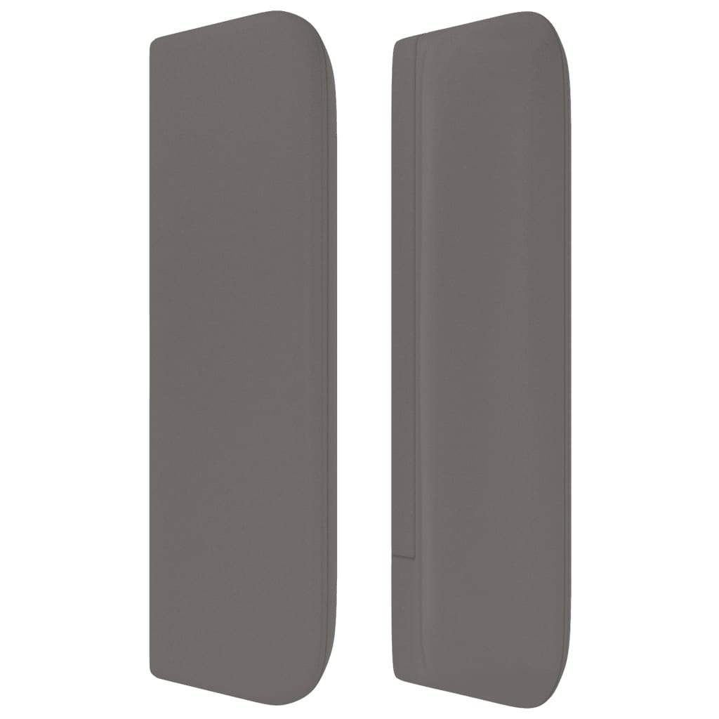 vidaXL Zagłówek uszak, szary, 183x16x78/88 cm, sztuczna skóra