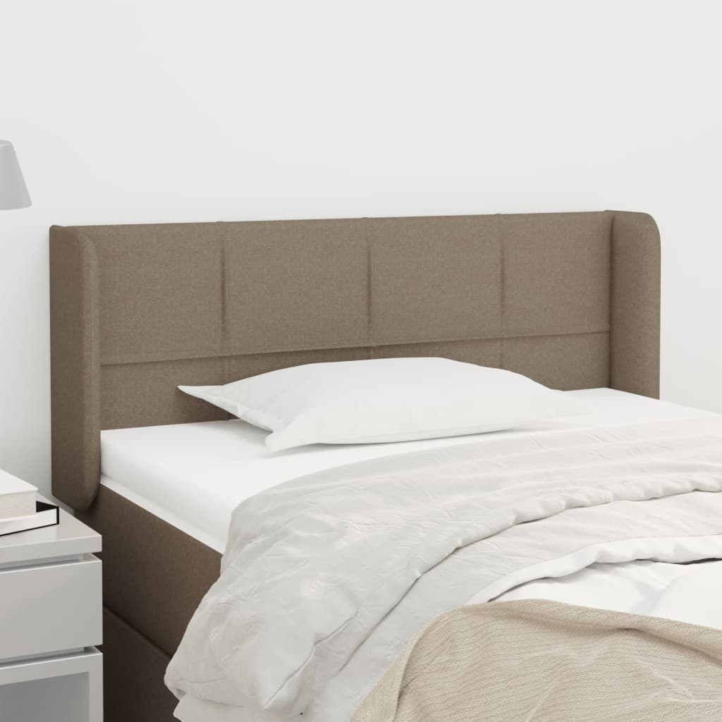 vidaXL Zagłówek uszak, taupe, 103x16x78/88 cm, tkanina
