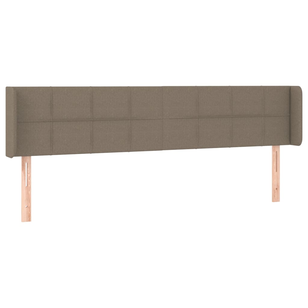 vidaXL Zagłówek uszak, taupe, 203x16x78/88 cm, tkanina