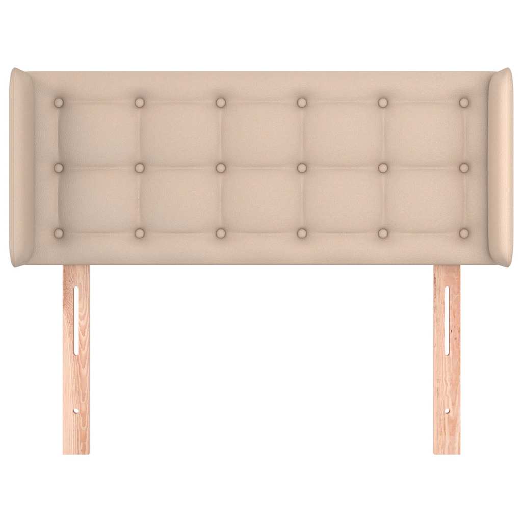 vidaXL Zagłówek uszak, cappuccino, 83x16x78/88 cm, sztuczna skóra