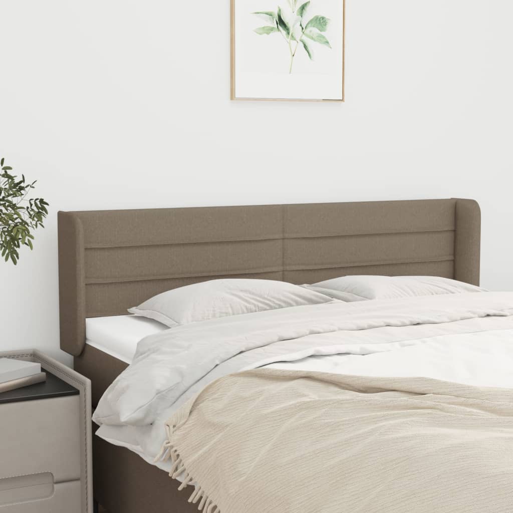 vidaXL Zagłówek uszak, taupe, 147x16x78/88 cm, tkanina
