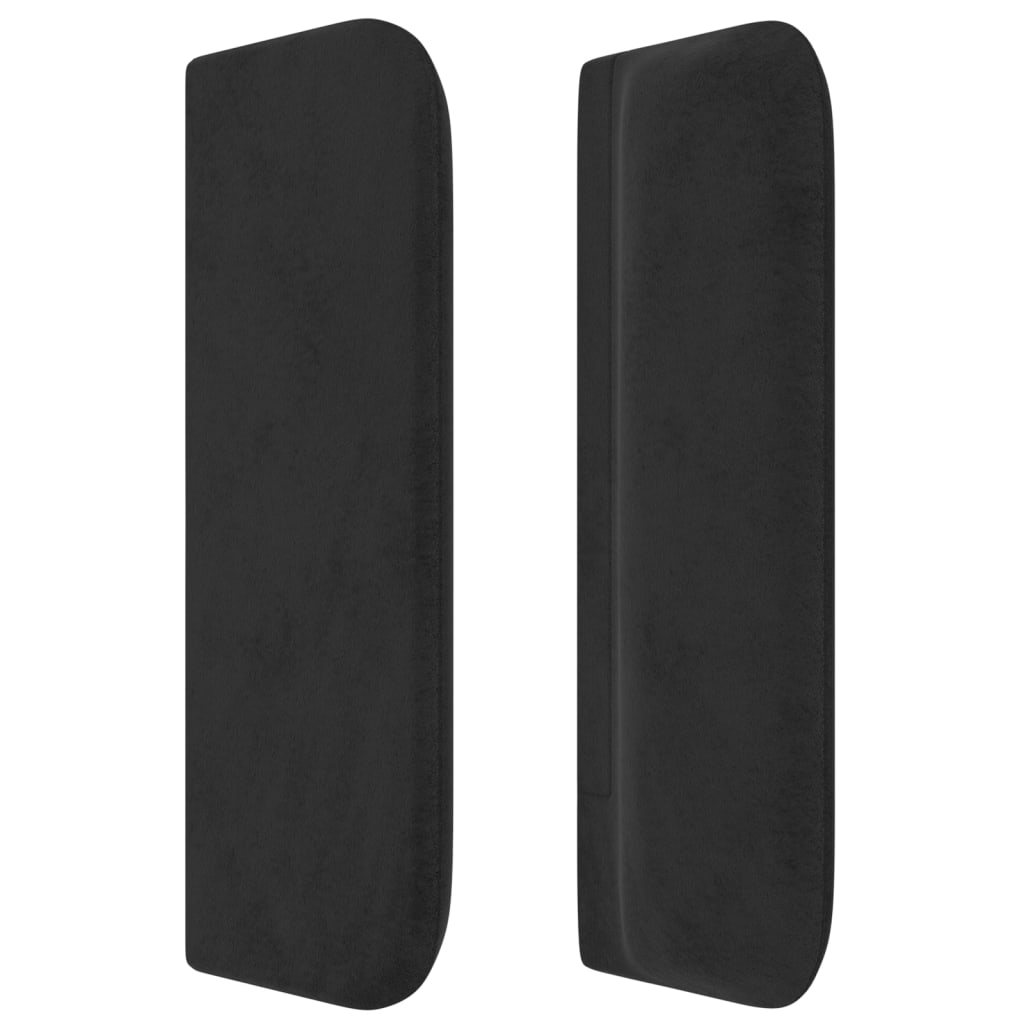 vidaXL Zagłówek uszak, czarny, 163x16x78/88 cm, aksamit
