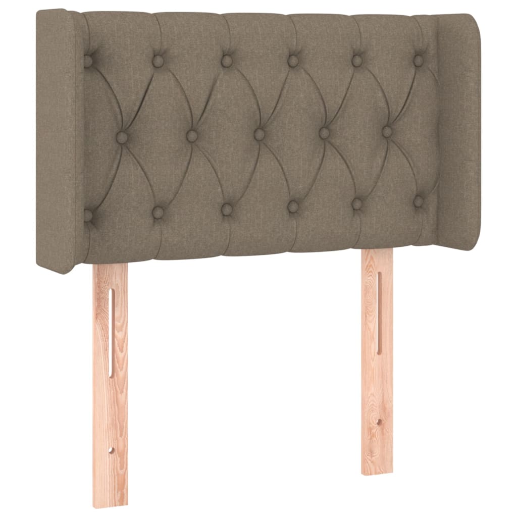 vidaXL Zagłówek uszak, taupe, 83x16x78/88 cm, tkanina