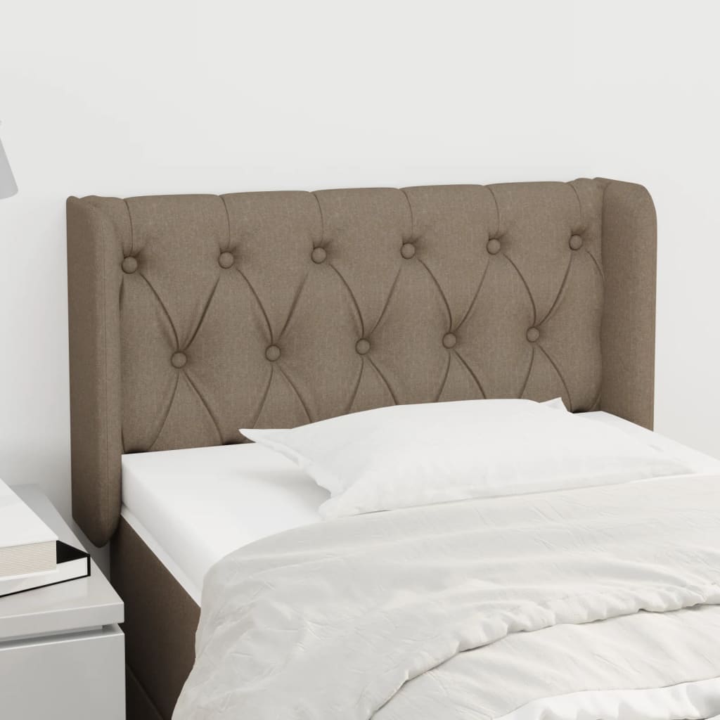 vidaXL Zagłówek uszak, taupe, 83x16x78/88 cm, tkanina
