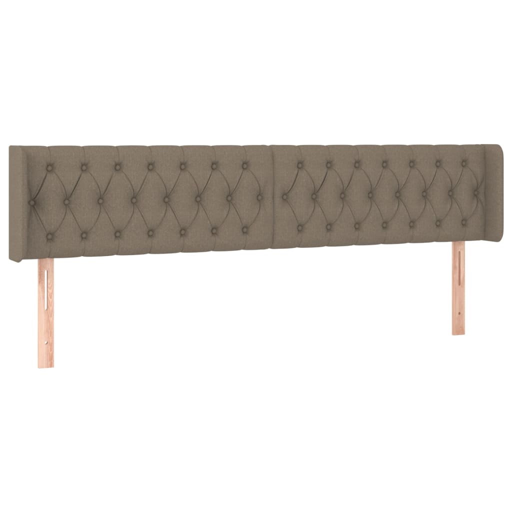 vidaXL Zagłówek uszak, taupe, 203x16x78/88 cm, tkanina