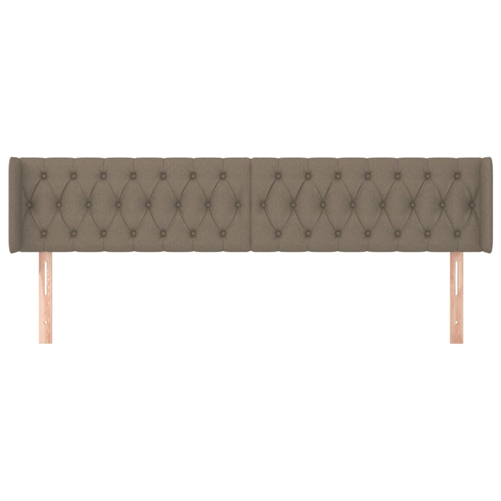 vidaXL Zagłówek uszak, taupe, 203x16x78/88 cm, tkanina