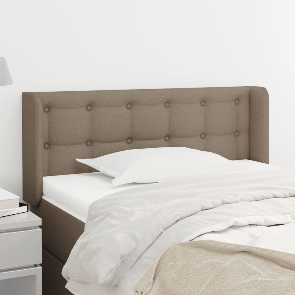 vidaXL Zagłówek uszak, taupe, 83x16x78/88 cm, tkanina