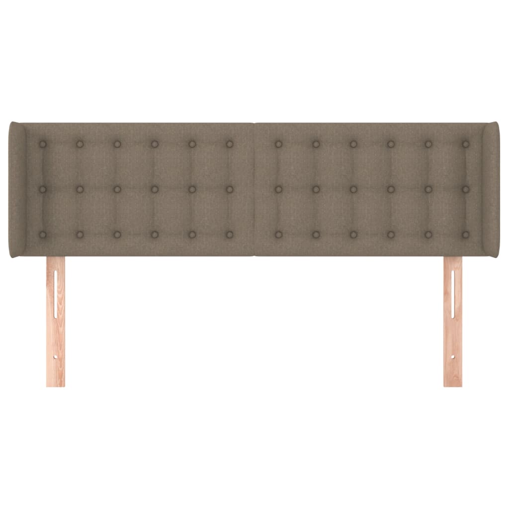 vidaXL Zagłówek uszak, taupe, 147x16x78/88 cm, tkanina