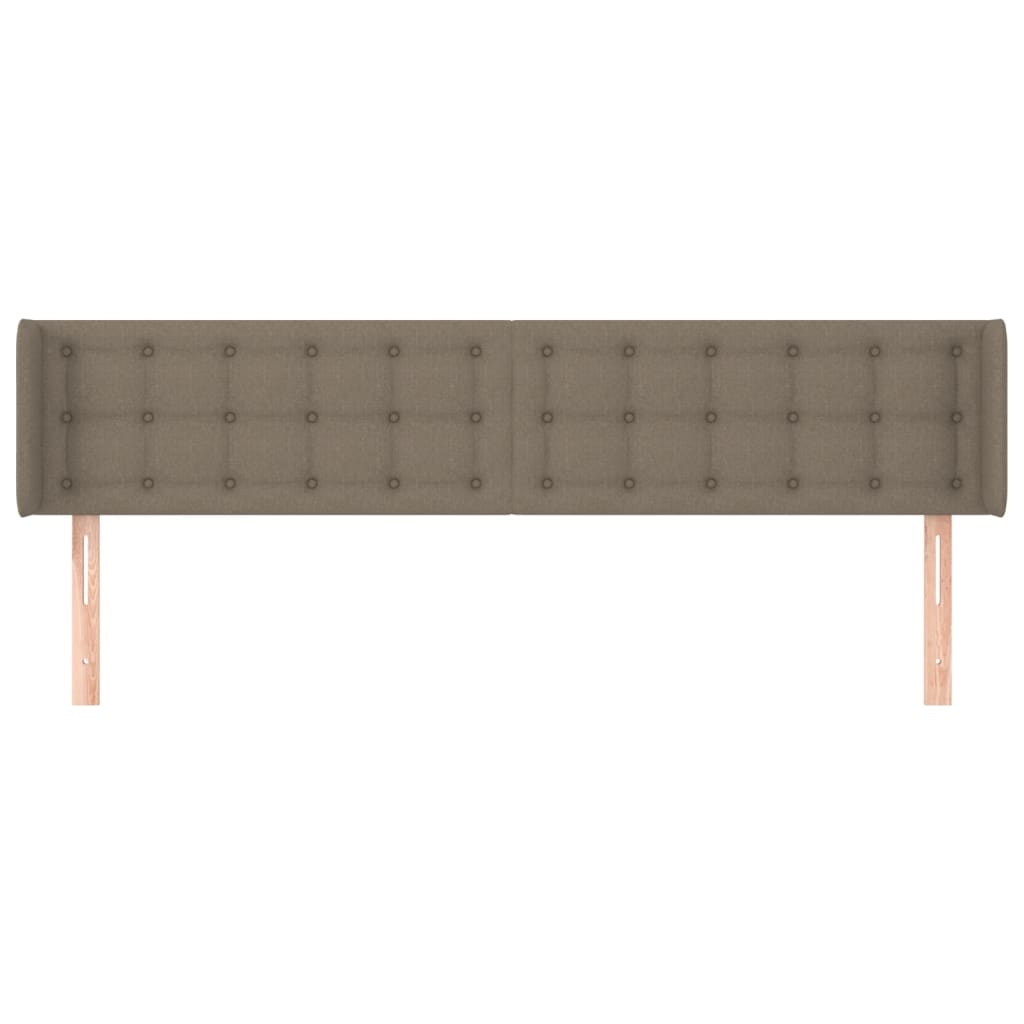 vidaXL Zagłówek uszak, taupe, 183x16x78/88 cm, tkanina