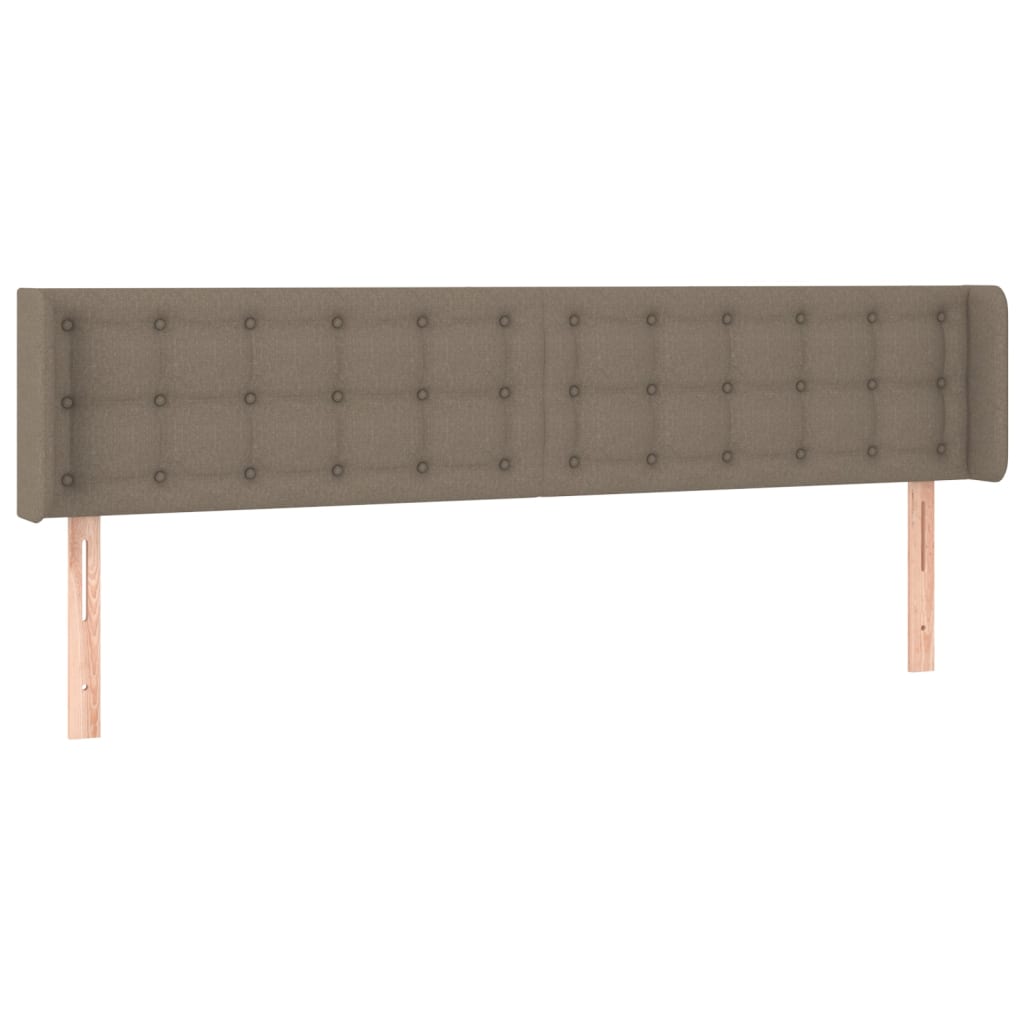 vidaXL Zagłówek uszak, taupe, 203x16x78/88 cm, tkanina
