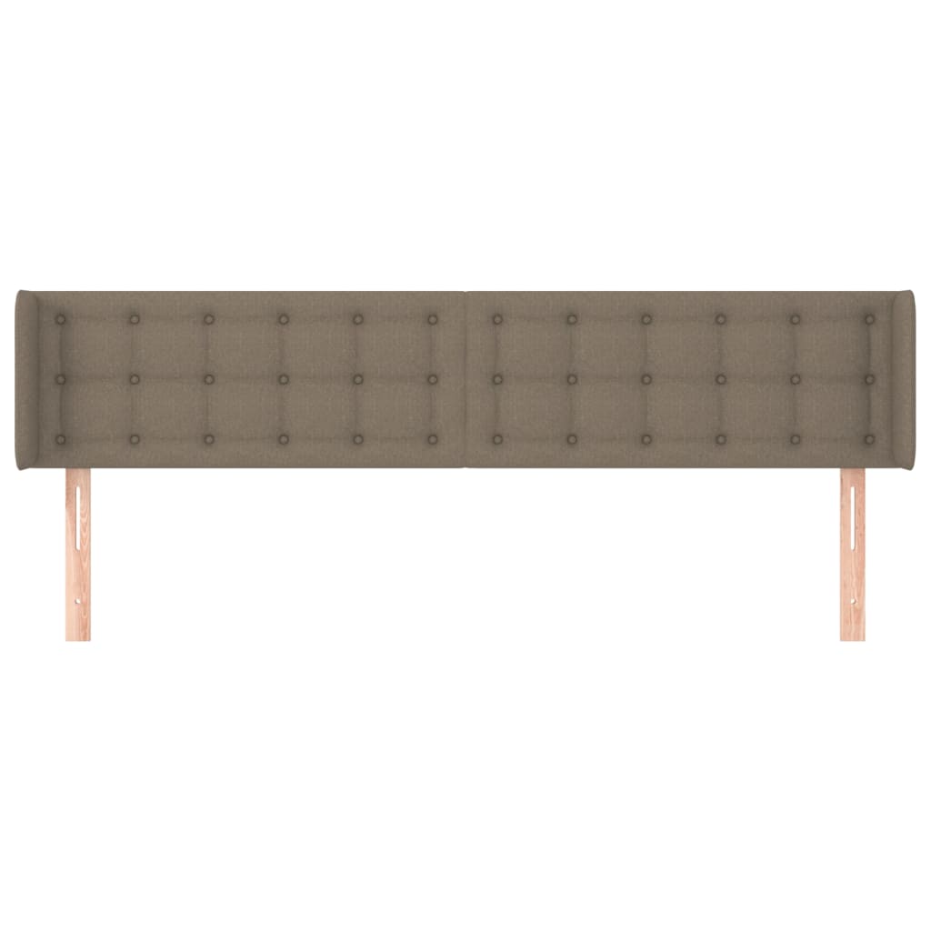 vidaXL Zagłówek uszak, taupe, 203x16x78/88 cm, tkanina