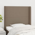 vidaXL Zagłówek uszak, taupe, 93x16x118/128 cm, tkanina