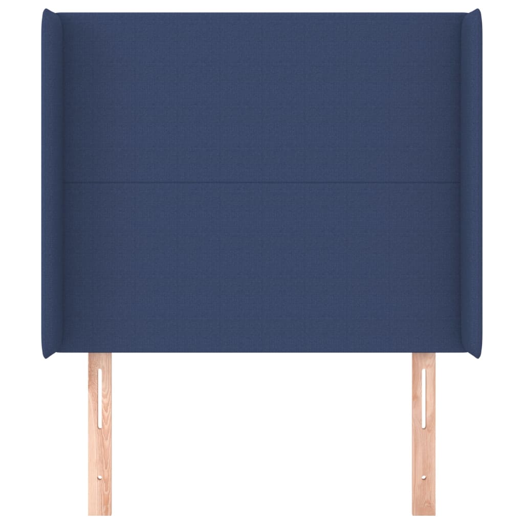 vidaXL Zagłówek uszak, niebieski, 103x16x118/128 cm, tkanina