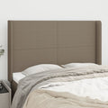 vidaXL Zagłówek uszak, taupe, 147x16x118/128 cm, tkanina
