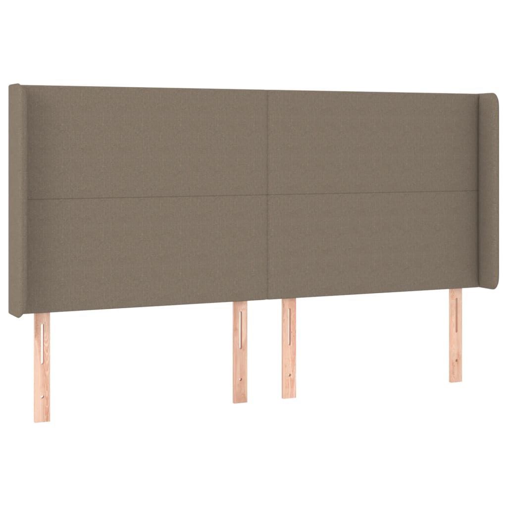 vidaXL Zagłówek uszak, kolor taupe, 163x16x118/128 cm, tkanina