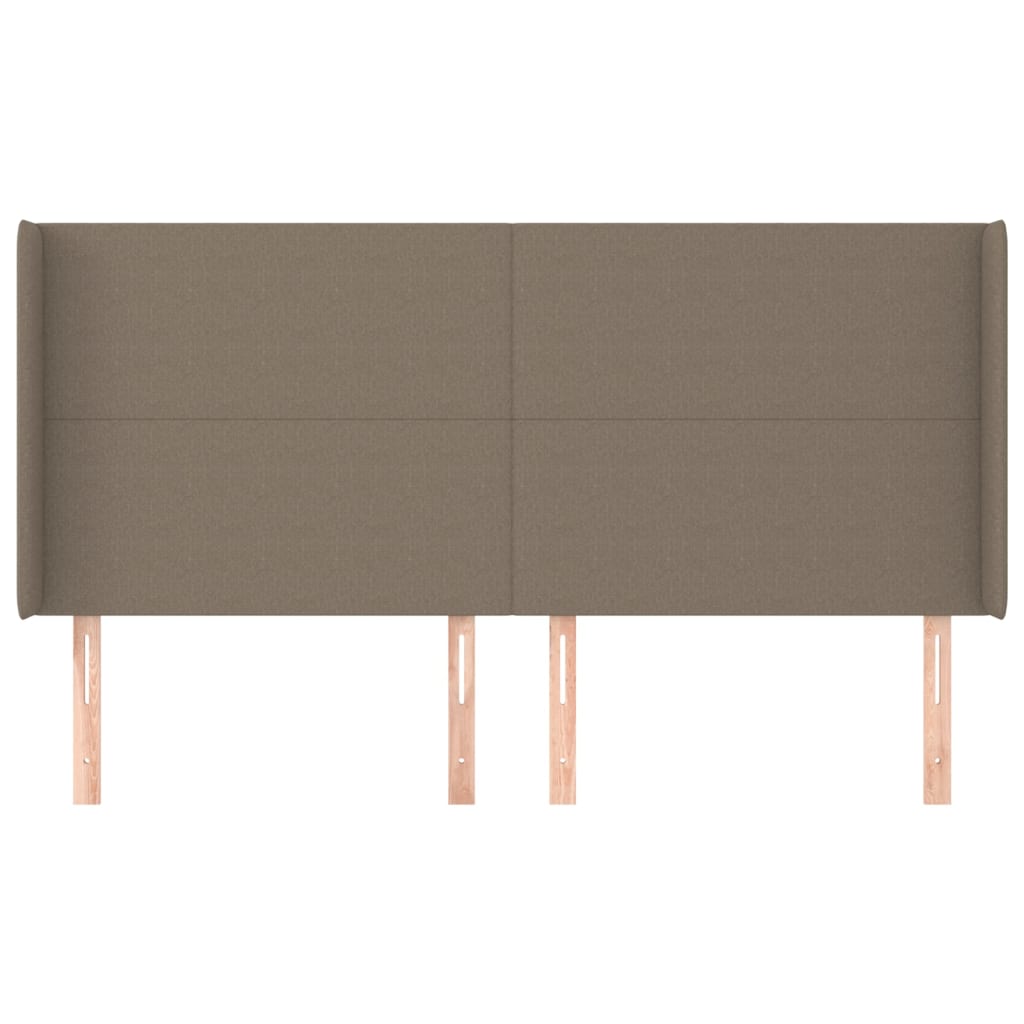 vidaXL Zagłówek uszak, taupe, 203x16x118/128 cm, tkanina