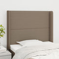 vidaXL Zagłówek uszak, taupe, 93x16x118/128 cm, tkanina
