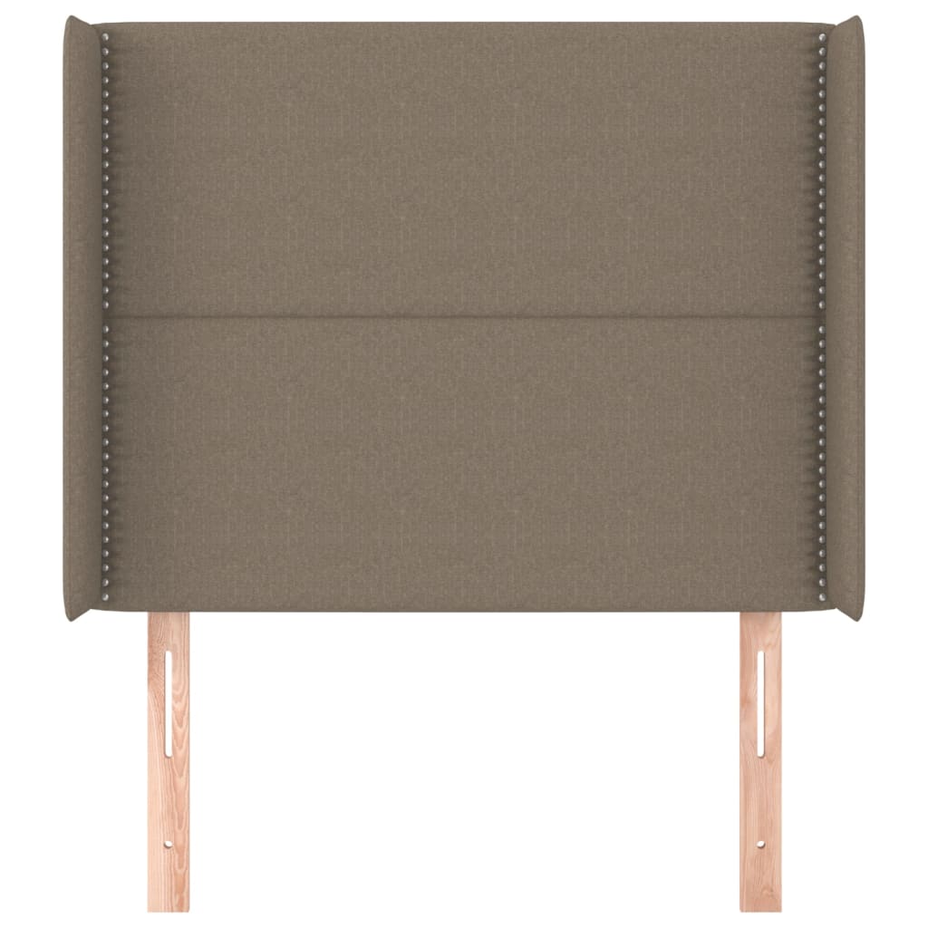 vidaXL Zagłówek uszak, taupe, 103x16x118/128 cm, tkanina
