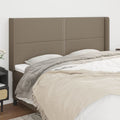 vidaXL Zagłówek uszak, taupe, 183x16x118/128 cm, tkanina