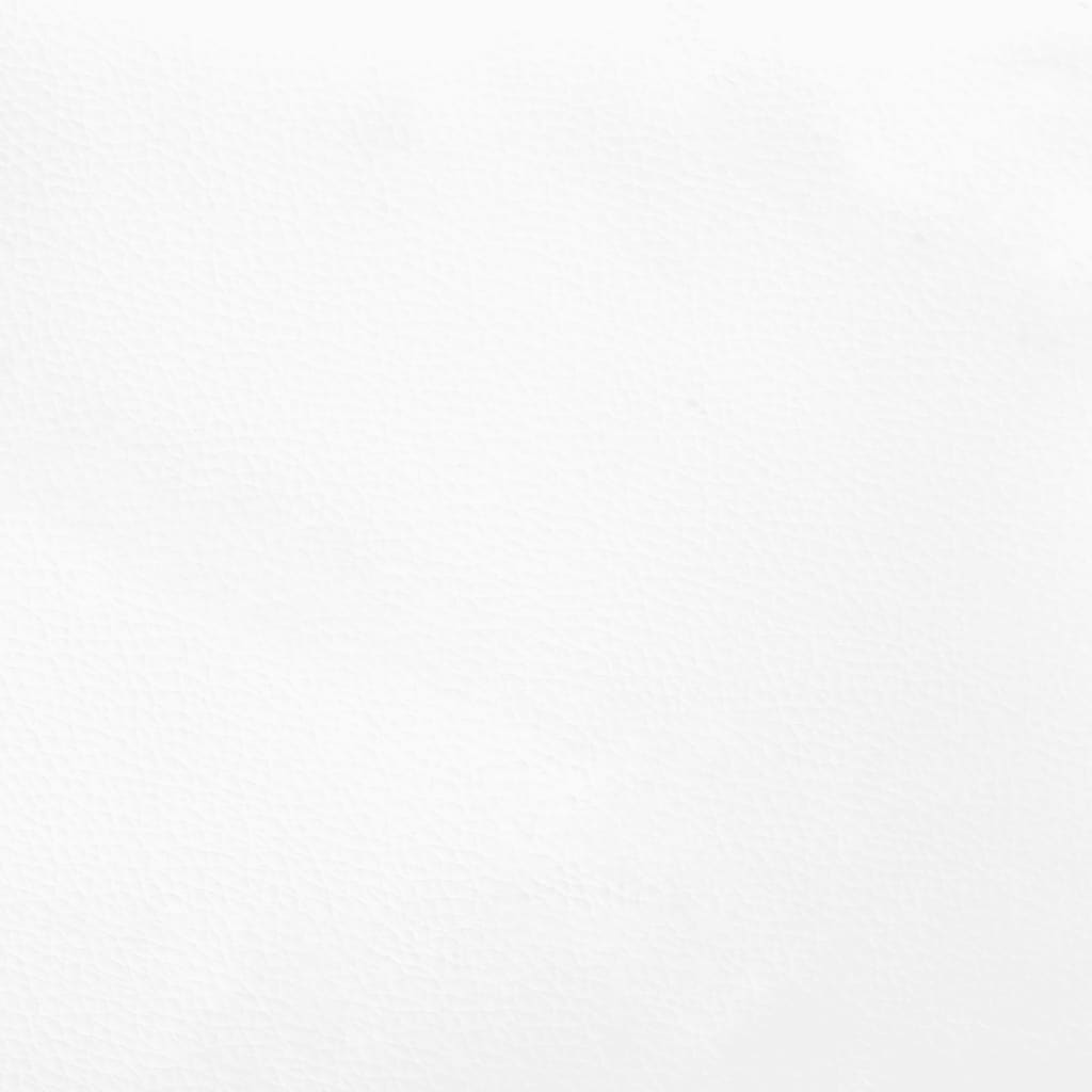 vidaXL Zagłówek uszak, biały, 103x16x118/128 cm, sztuczna skóra