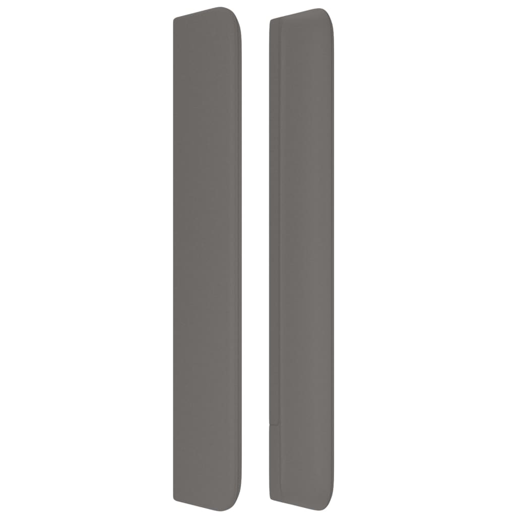 vidaXL Zagłówek uszak, szary, 103x16x118/128 cm, sztuczna skóra