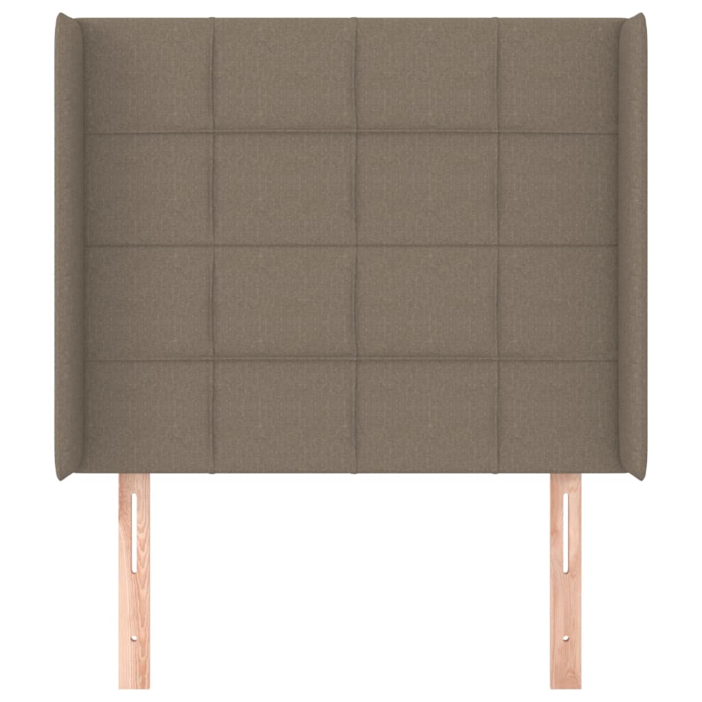 vidaXL Zagłówek uszak, taupe, 103x16x118/128 cm, tkanina