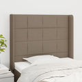vidaXL Zagłówek uszak, taupe, 103x16x118/128 cm, tkanina