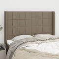 vidaXL Zagłówek uszak, taupe, 147x16x118/128 cm, tkanina