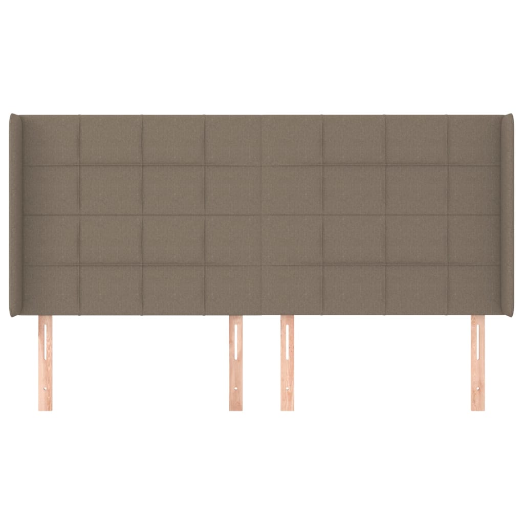 vidaXL Zagłówek uszak, taupe, 183x16x118/128 cm, tkanina