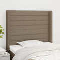 vidaXL Zagłówek uszak, taupe, 93x16x118/128 cm, tkanina