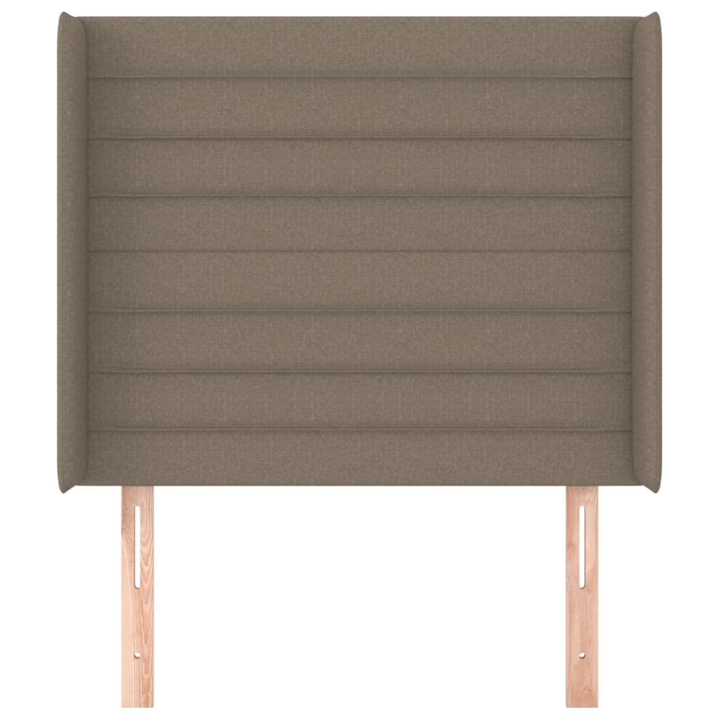 vidaXL Zagłówek uszak, taupe, 103x16x118/128 cm, tkanina