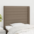 vidaXL Zagłówek uszak, taupe, 103x16x118/128 cm, tkanina