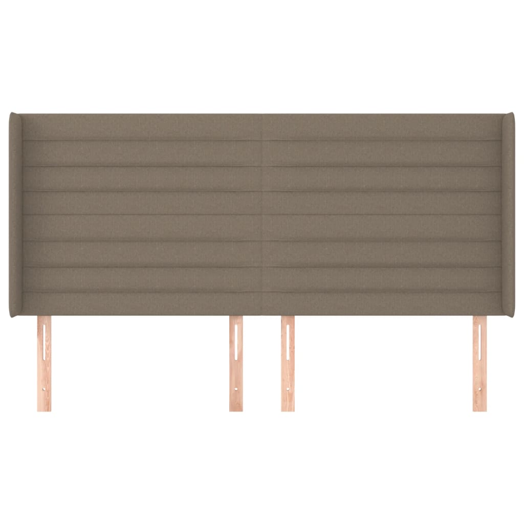 vidaXL Zagłówek uszak, taupe, 183x16x118/128 cm, tkanina