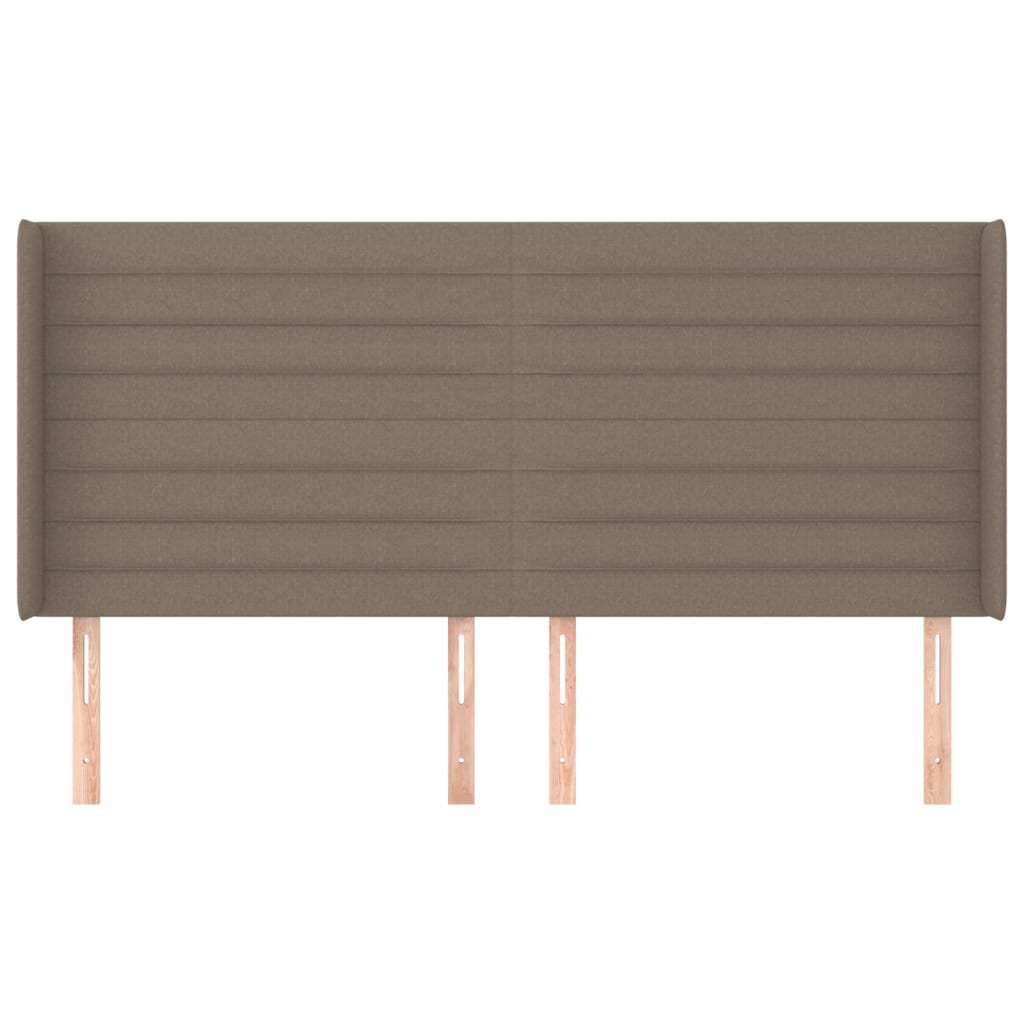 vidaXL Zagłówek uszak, taupe, 203x16x118/128 cm, tkanina