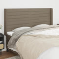 vidaXL Zagłówek uszak, taupe, 203x16x118/128 cm, tkanina