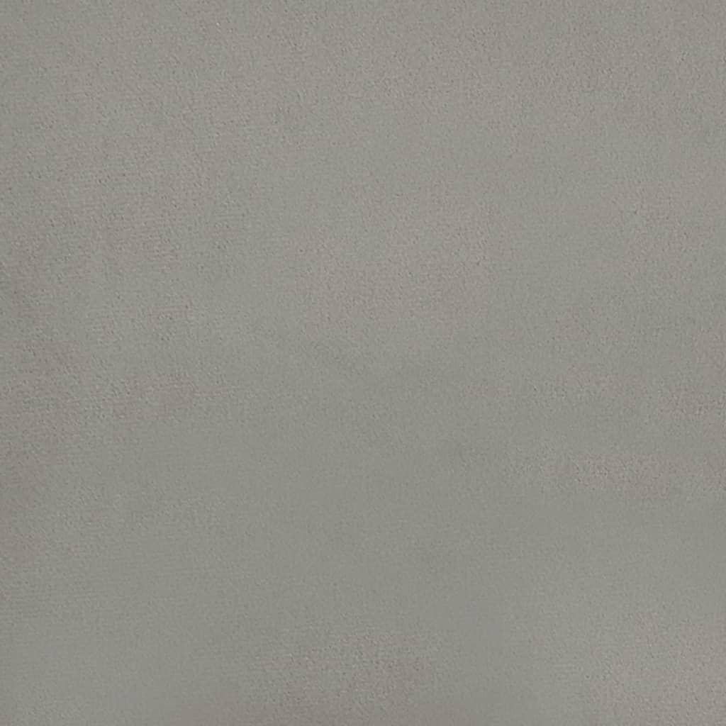vidaXL Zagłówek uszak, jasnoszary, 103x16x118/128 cm, aksamit