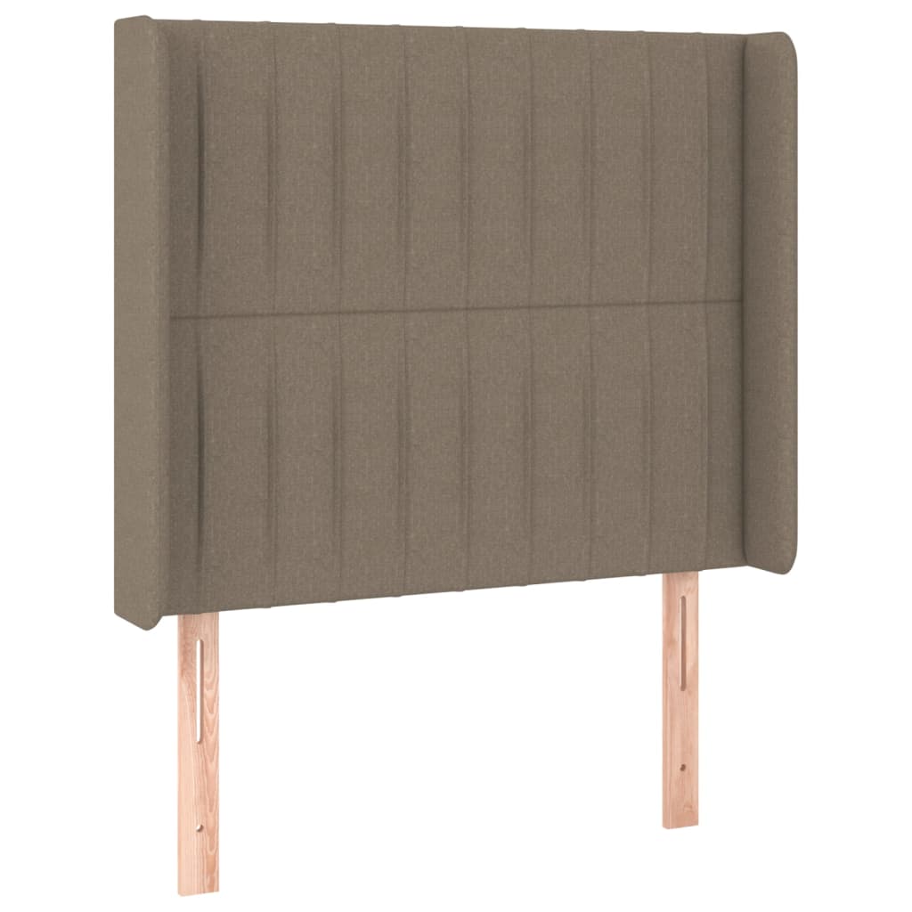vidaXL Zagłówek uszak, taupe, 83x16x118/128 cm, tkanina