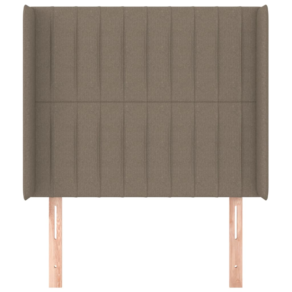 vidaXL Zagłówek uszak, taupe, 83x16x118/128 cm, tkanina