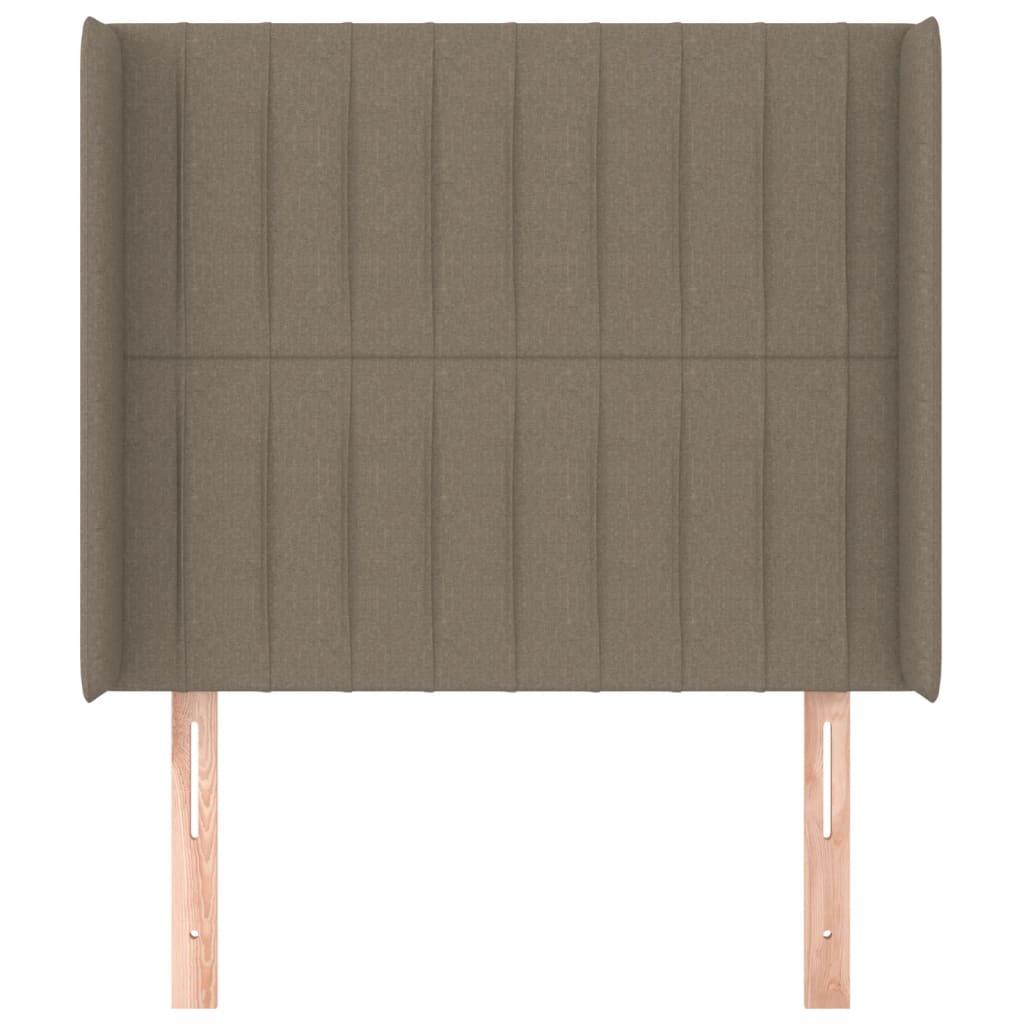 vidaXL Zagłówek uszak, taupe, 103x16x118/128 cm, tkanina