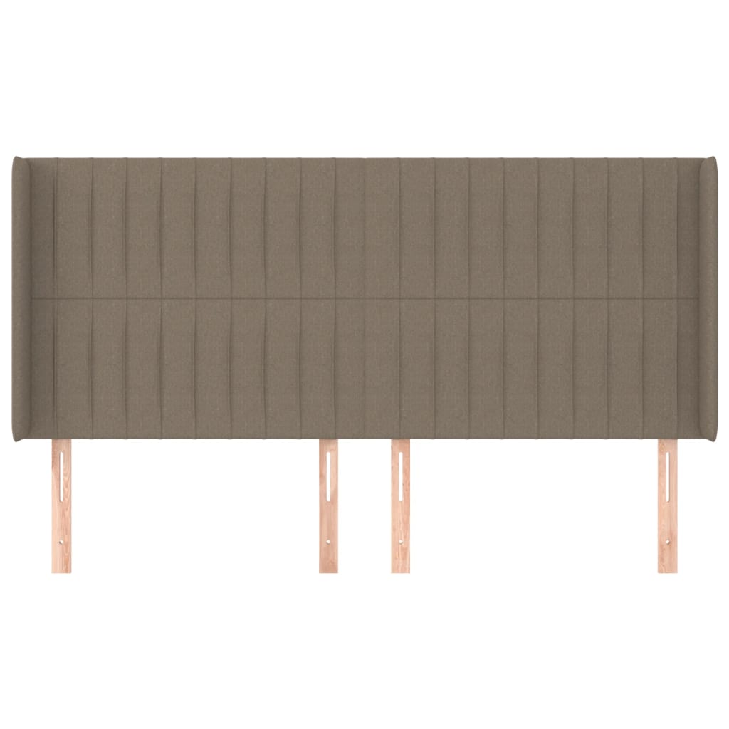 vidaXL Zagłówek uszak, taupe, 183x16x118/128 cm, tkanina