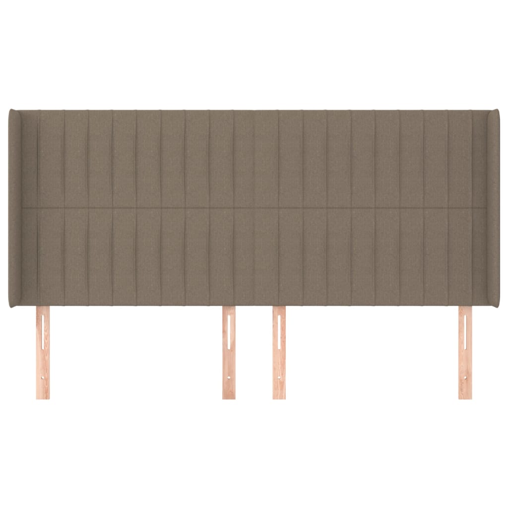vidaXL Zagłówek uszak, taupe, 203x16x118/128 cm, tkanina