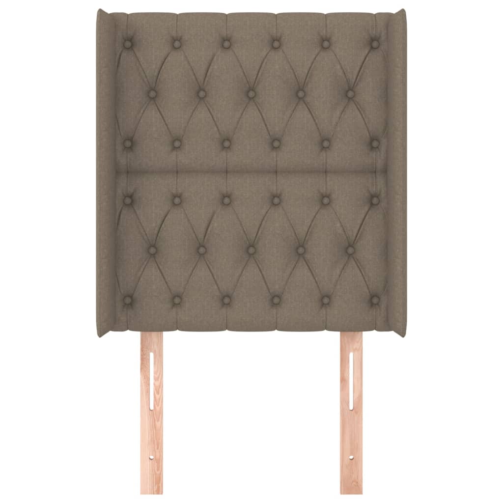 vidaXL Zagłówek uszak, taupe, 83x16x118/128 cm, tkanina