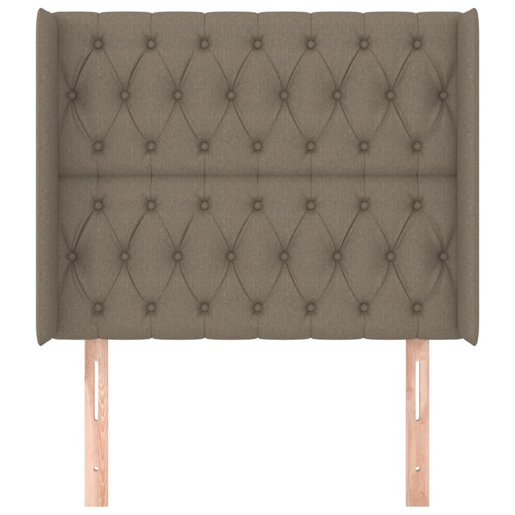 vidaXL Zagłówek uszak, taupe, 103x16x118/128 cm, tkanina