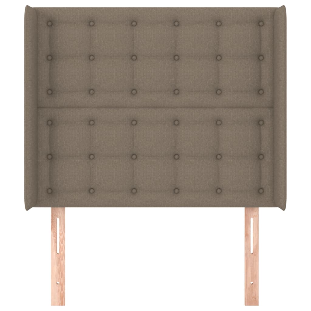 vidaXL Zagłówek uszak, taupe, 83x16x118/128 cm, tkanina