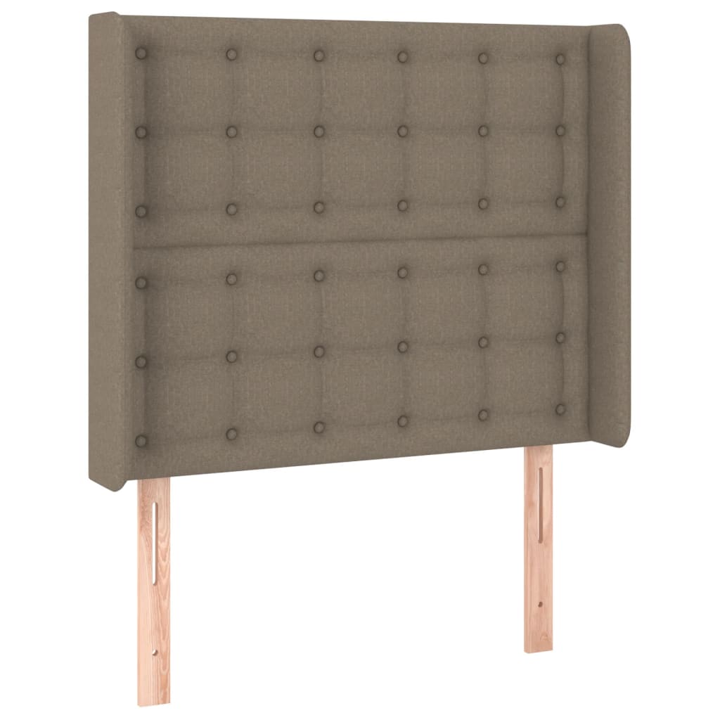 vidaXL Zagłówek uszak, taupe, 93x16x118/128 cm, tkanina